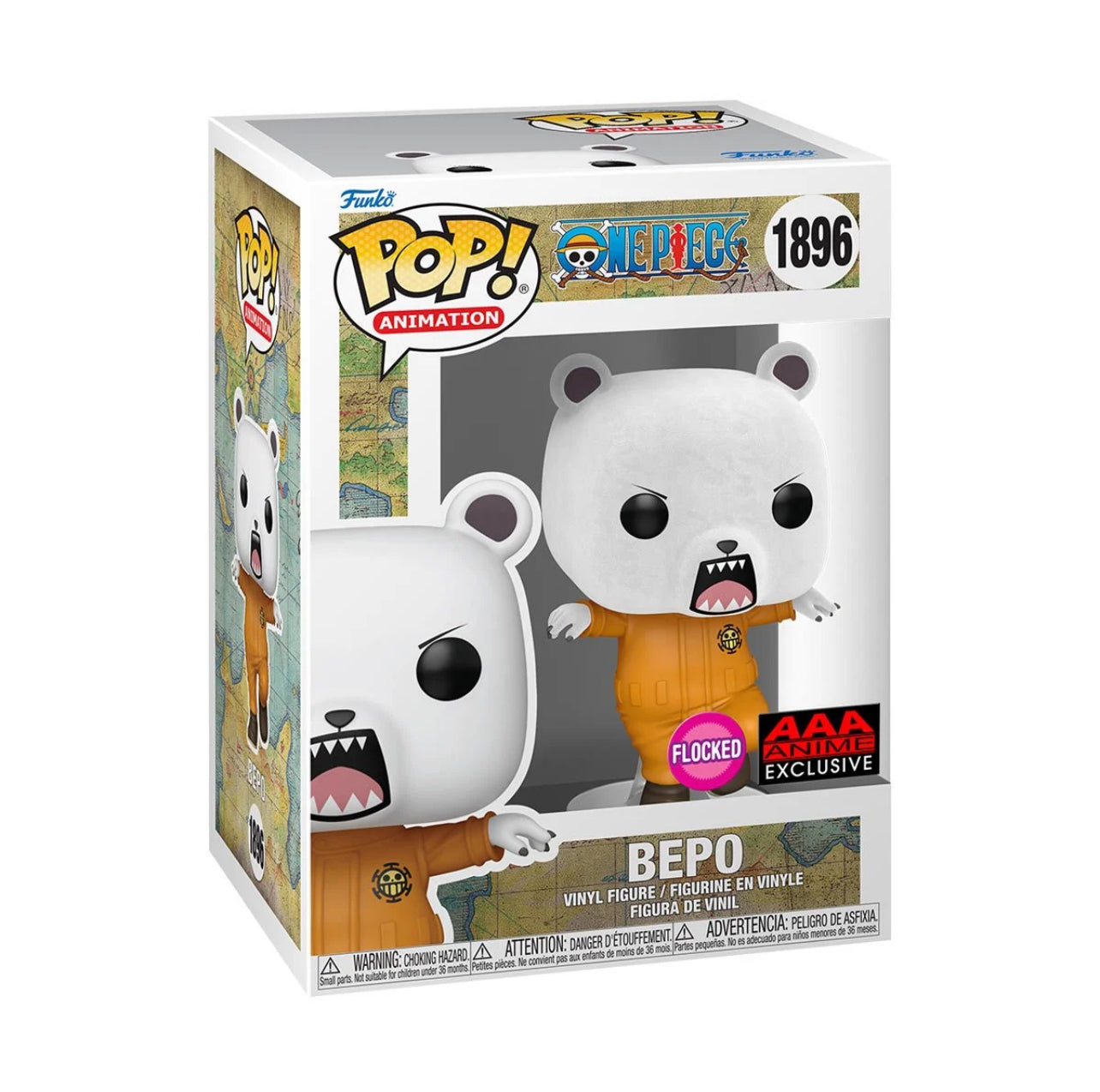 Pre-Order: Funko Pop! One Piece Bepo Bear (Flocked) #1896 Exclusive