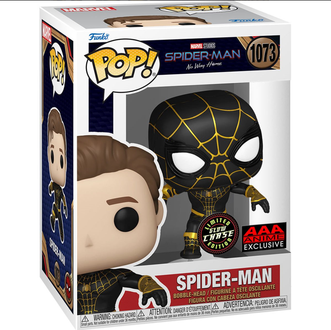 Funko Pop! Spider-Man: No Way Home Unmasked Spider-Man Black Suit - #1073 Exclusive