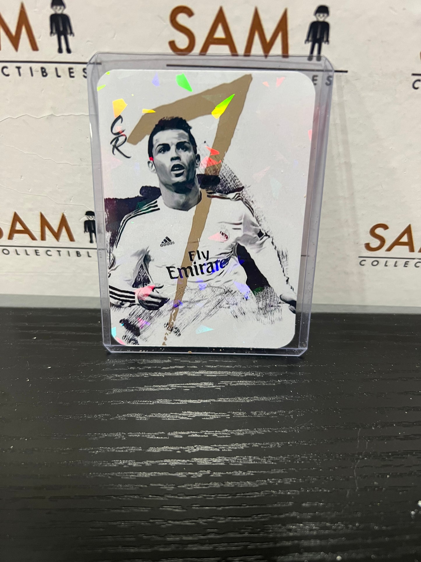 Cristiano Ronaldo CR7 Real Madrid Holo Card – Double-Sided Holographic Finish + Sleeve